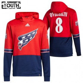 Washington Capitals Alexander Ovechkin 8 2020-21 Reverse Retro Hoodie Sawyer - Kinderen